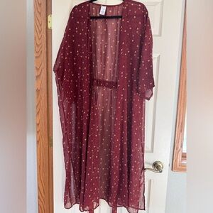 Time & Tru Sheer Duster Cardigan